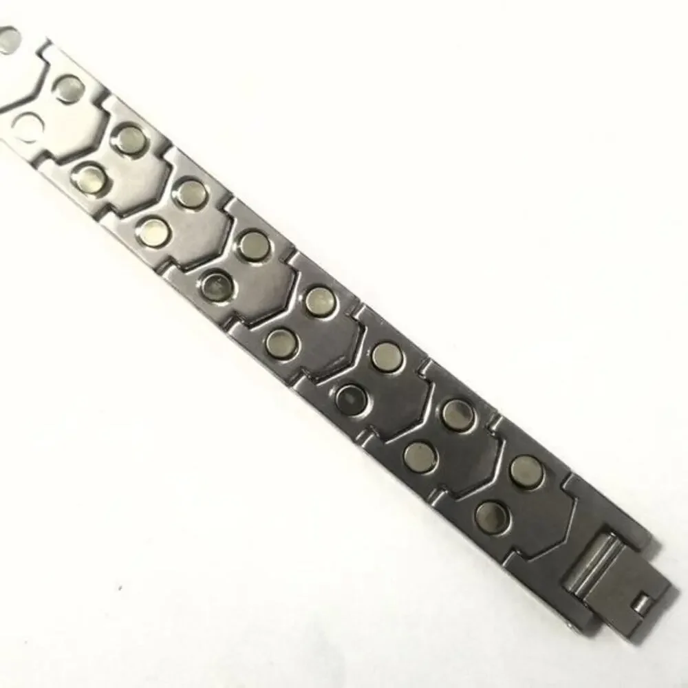 New stainless steel‎ double magnetic bracelet 8 inches long